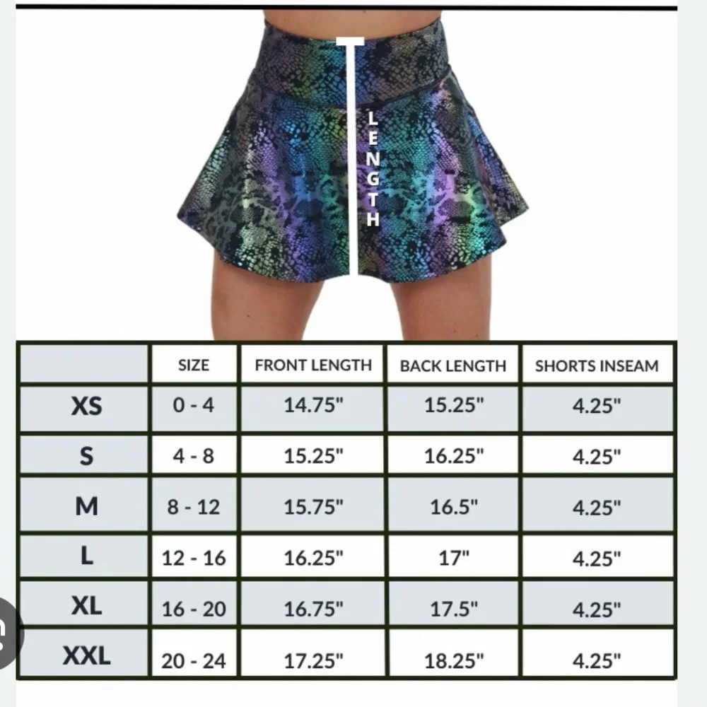 CVG Constantly Varied Gear Athletic Skort Snake Print Holographic Shorts Sz S - Picture 10 of 10